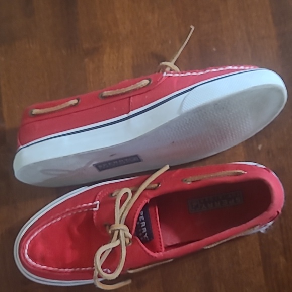 Red canvas Sperry Topsider 7 - Picture 7 of 9